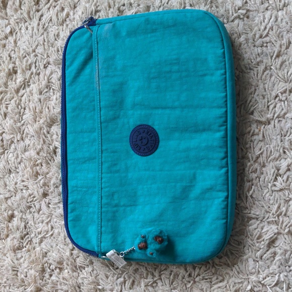Kipling Teal and Navy Computer Sleeve - Picture 1 of 7